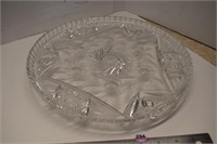 Pinwheel Crystal Cake Plate