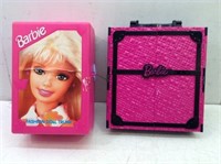 (2) Plastic Barbie Doll Cases/Trunks "A"
