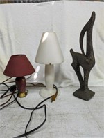 MCM Gazelle & 2 Decorative Lamps