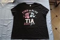 Ladies' Black T-shirt Size 2XL