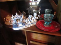 tea set,porcelain carriage & items