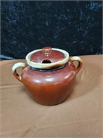 McCoy double handled soup pot with lid approx 6.5