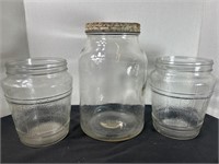 Atlas Clear Glass gallon jar with metal