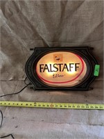 19"x11" Falstaff Lighted Beer Sign, works