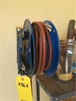 Air hose reel with hose