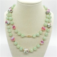 Jade & Cloisonne Necklace