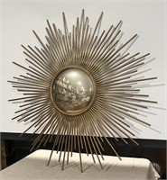 Stunning Sunburst Convex Mirror Hanging Art