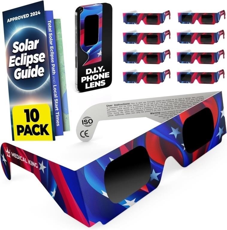 SR1448  Medical King Eclipse Glasses 10 pack