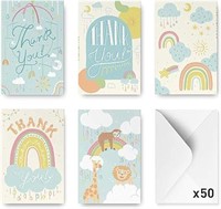 Baby Shower Thank You Cards Pack of 50