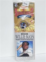 MLB Legends 24KT Gold Layered Willie Mays Quarter