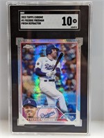 2023 Topps Chrome Prism Ref Freddie Freeman SGC 10