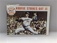 1964 Topps #136 Koufax Strikes Out 15