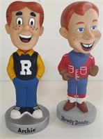 2 Bobble Heads; Howdy Doody & Archie