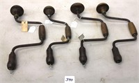 Antique Hand Drills set of 4