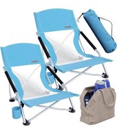 New I&J Basics 2 pack blue teal beach chairs