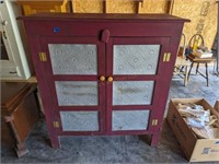 Purple Tin Door Pie Cabinet -