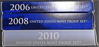 2006, 2008, 2010 US PROOF SETS