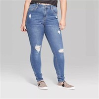 Wild Fable Women's 0 High Rise Distressed Skinny