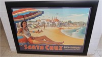Santa Cruz Framed Glass Beach Boardwalk Picture