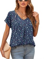 P3767  Large V Neck Chiffon Blouses Tops