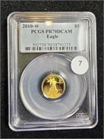 2010W Gold Eagle Five Dollar PCGS PR70DCAM
