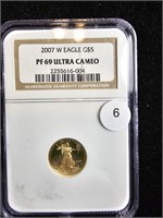 2007W Gold Eagle Five Dollar NCG PF69 Ultra Cameo