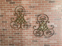 Pair Iron Decorative Wall Hangers