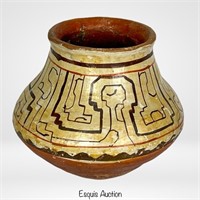 Peruvian 19th C. Shipibo Polychrome Ceramic Vessel