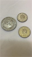 Lot of 3 South American Coins