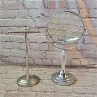 Bathroom Mirror and Towel Stand
