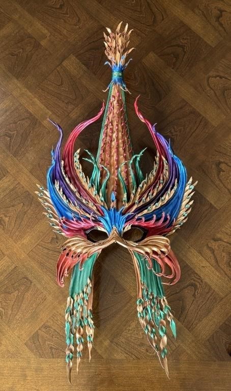 Artisan Leather Mardi Gras Mask By John Flemming