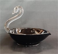 Viking Ebony 5.25 W x 6.25 L x 5" T Swan Dish