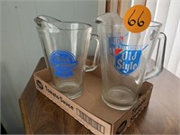 Pabst Blue Ribbon & Old Style Pitchers