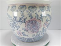 12" DIAMETER X 10" TALL PORCELAIN PLANTER