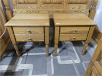 OAK 2 DRAWER NIGHT STANDS