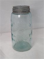 Antique Mason 1858, CFJ Co. One Quart Ground Lip