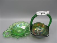 Fenton Elks basket and sunflower pin tray