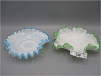 2 Fenton 5" crest bowls as shown