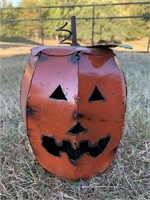 Metal Pumpkin Decor & Candle Holder