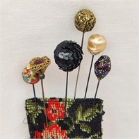 Hat Pins in Cloth