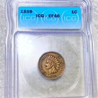 1859 Indian Head Penny ICG - EF40