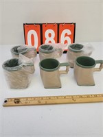 Set Of 6 Off Center Baileys Mugs (New)