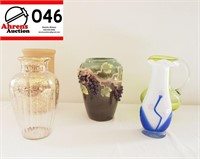 Misc. Vases, Green Glass Vase