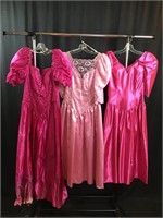 vintage pink dress lot