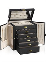 NEW $80 Huge Jewelry Box 6 Tier