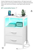 Yoobure Nightstand with Charging Station