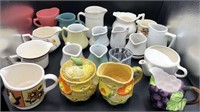 Large collection of Creamer & Sugar Bowls