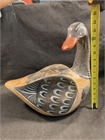 Vintage Tonala Mexican Folk Art Clay Duck 15"L x