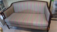 Hickory Chair Company Upolstered Settee Mahogany