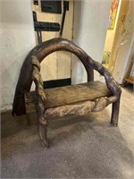 UNUSUAL TIMBER ROOT TWISTED CHAIR